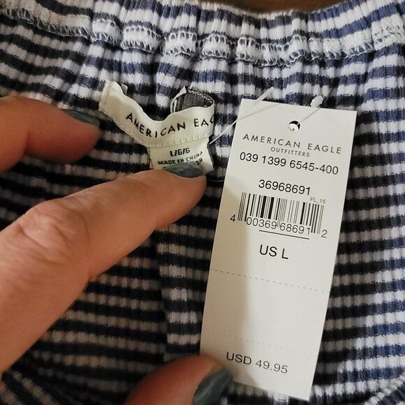 NWT American Eagle Striped Romper Sz L - Picture 3 of 3